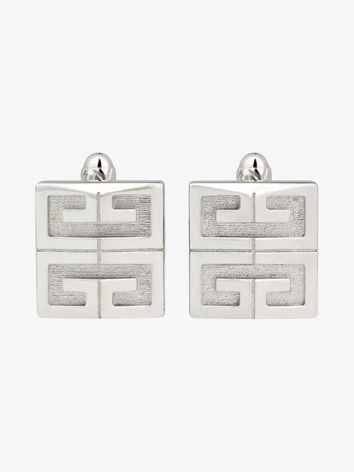 Men Key Rings and Other Accessories Givenchy 4G Cufflinks In Metal Silvery