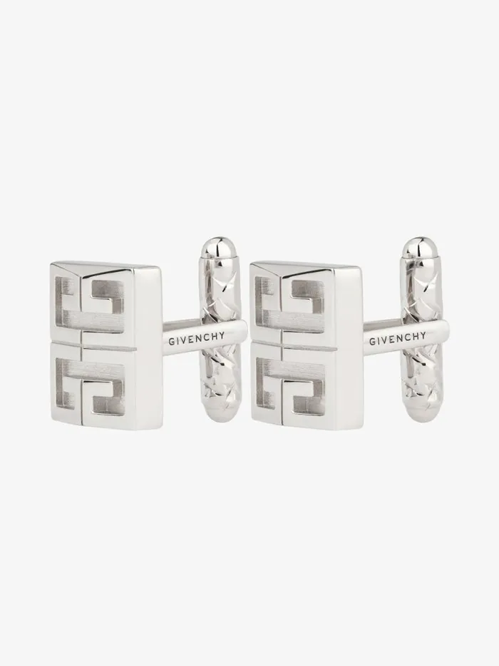 Men Key Rings and Other Accessories Givenchy 4G Cufflinks In Metal Silvery Men Key Rings and Other Accessories Givenchy 4G Cufflinks In Metal Silvery