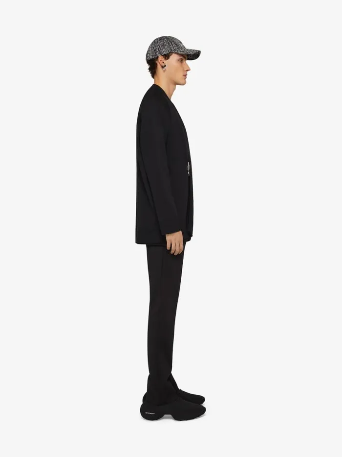 Men Knitwear Givenchy ULock Cardigan In Wool And Silk Black