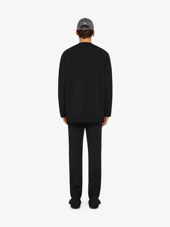 Men Knitwear Givenchy ULock Cardigan In Wool And Silk Black