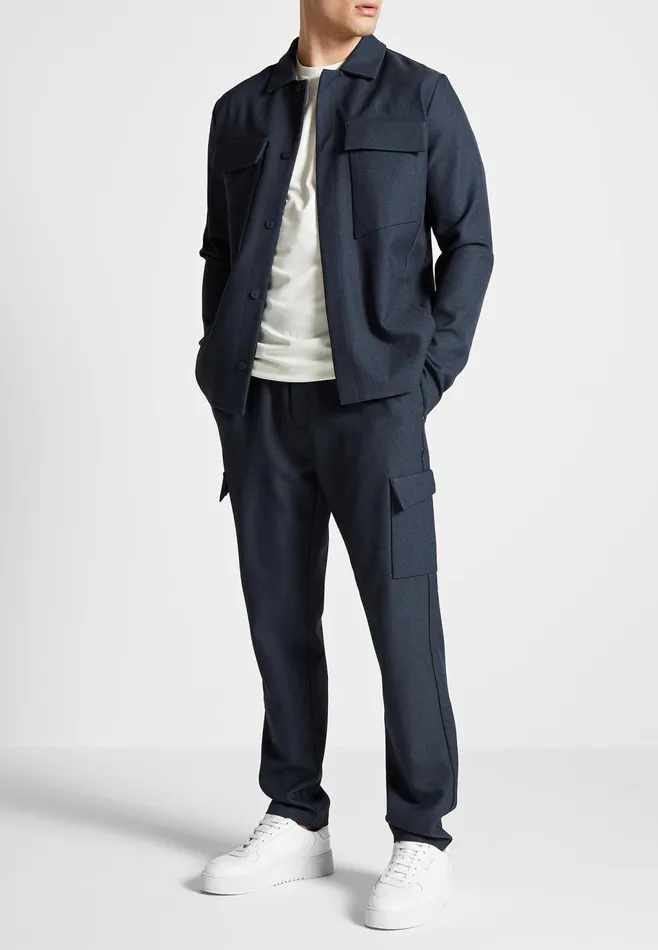 Men Manire De Voir Angular Pocket Cargo Pants Navy