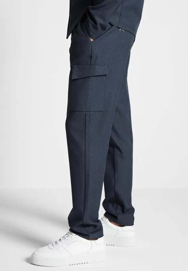 Men Manire De Voir Angular Pocket Cargo Pants Navy