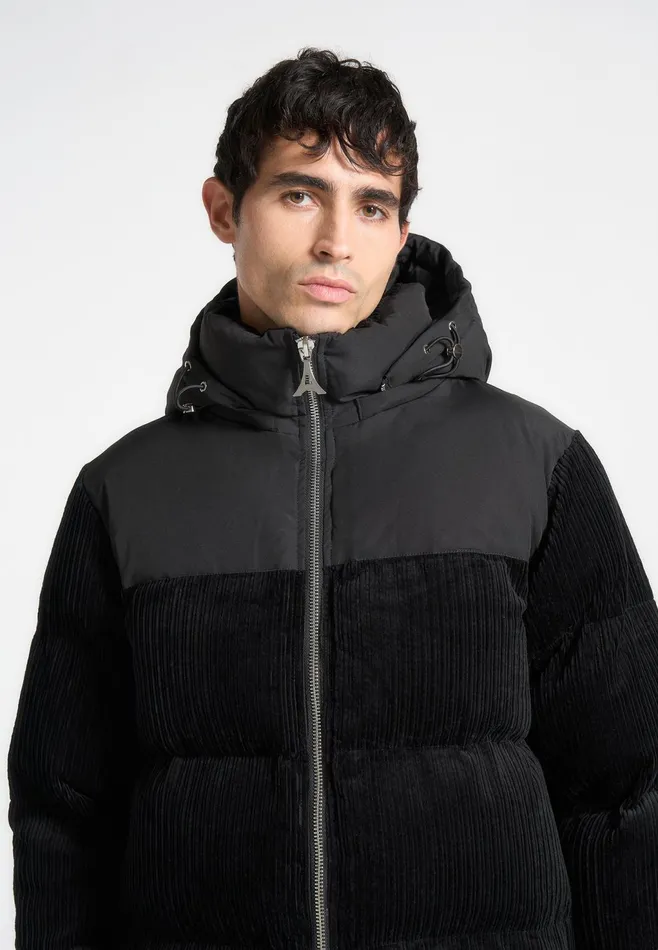 Men Manire De Voir Corduroy Puffer Jacket Black