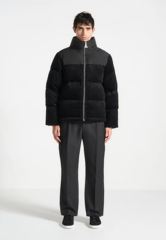 Men Manire De Voir Corduroy Puffer Jacket Black