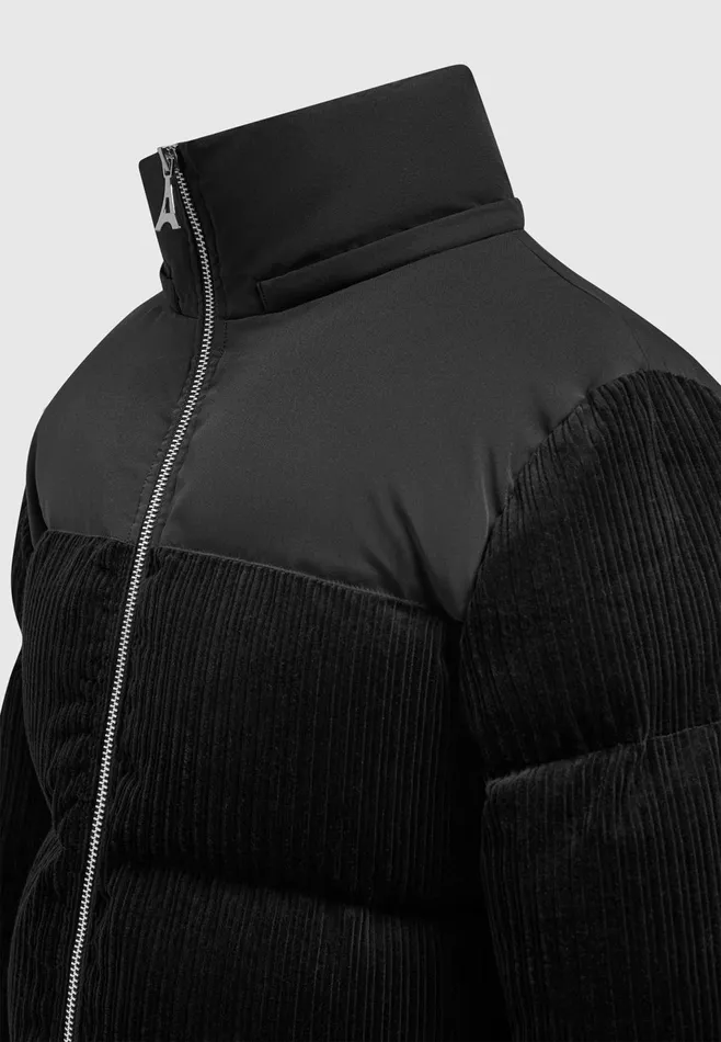 Men Manire De Voir Corduroy Puffer Jacket Black