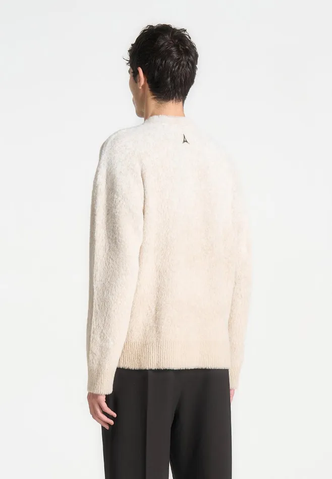 Men Manire De Voir Eiffel Ombr Knit Jumper Whitebeige