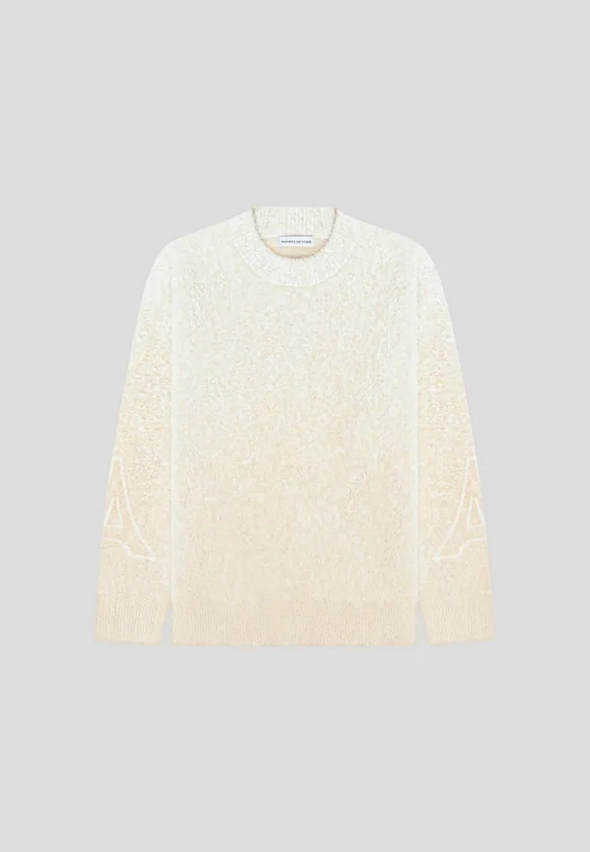 Men Manire De Voir Eiffel Ombr Knit Jumper Whitebeige