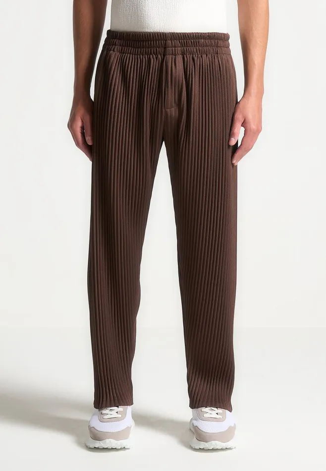 Men Manire De Voir Pleated Trousers Brown