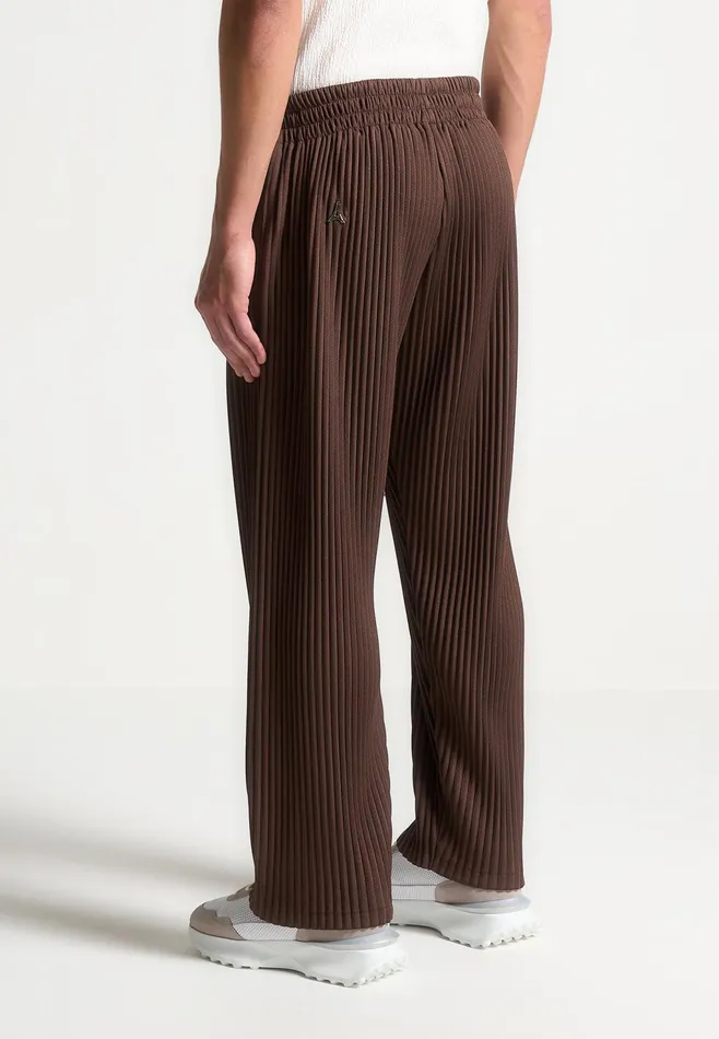 Men Manire De Voir Pleated Trousers Brown