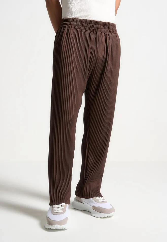 Men Manire De Voir Pleated Trousers Brown
