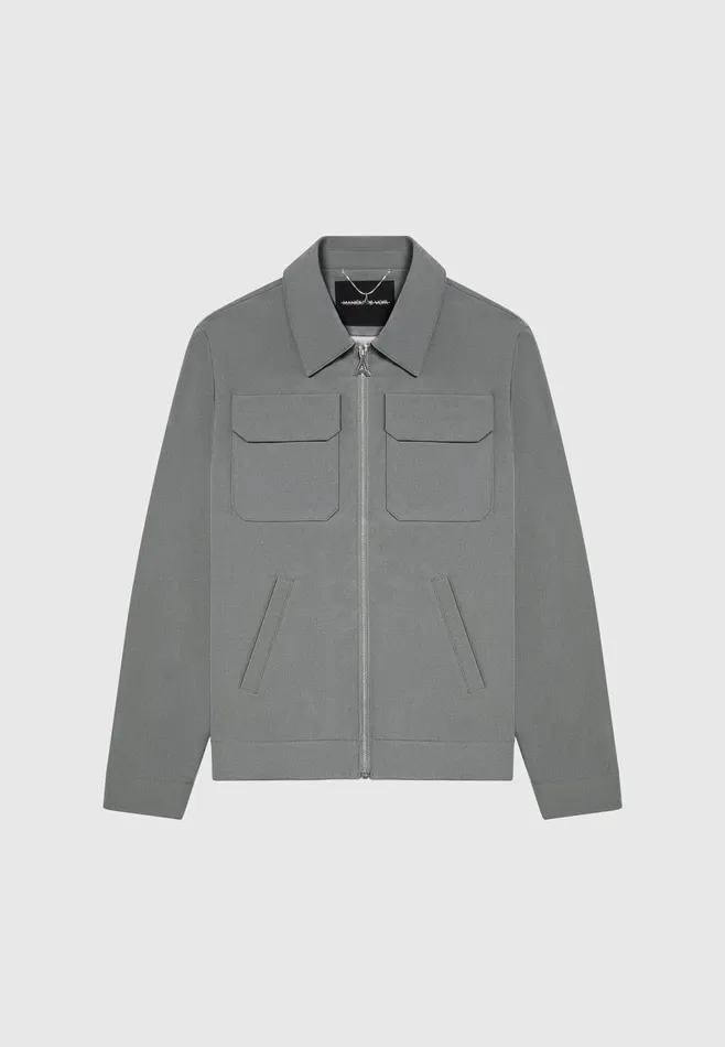 Men Manire De Voir Technical Cargo Jacket Charcoal Grey