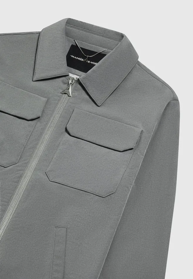 Men Manire De Voir Technical Cargo Jacket Charcoal Grey