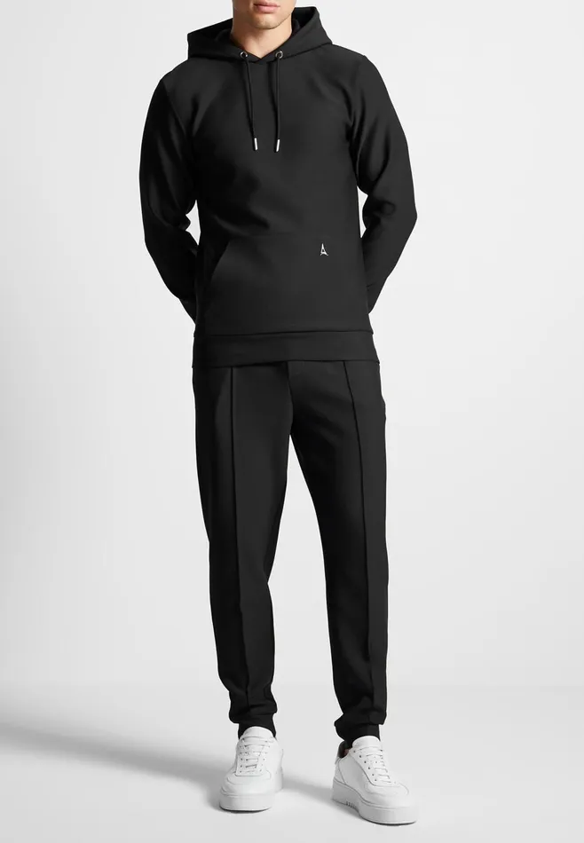 Men Manire De Voir ternel Neoprene Tapered Fit Pintuck Joggers Black
