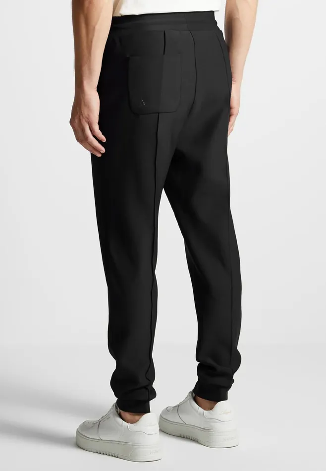 Men Manire De Voir ternel Neoprene Tapered Fit Pintuck Joggers Black