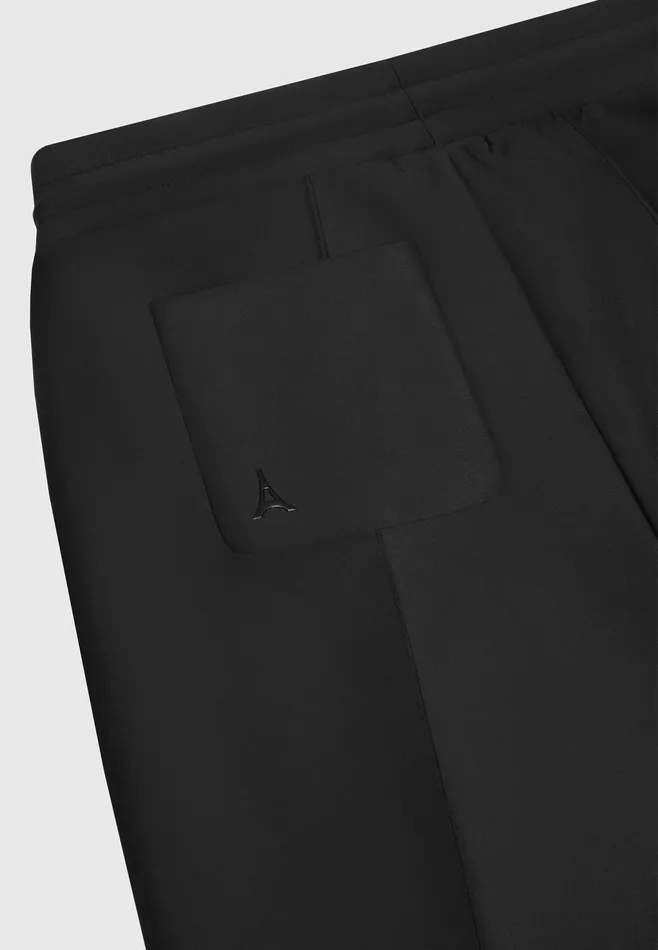 Men Manire De Voir ternel Neoprene Tapered Fit Pintuck Joggers Black