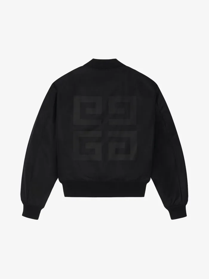 Men Outerwear and Blousons Givenchy Reversible Bomber Jacket In Denim Blackkhaki