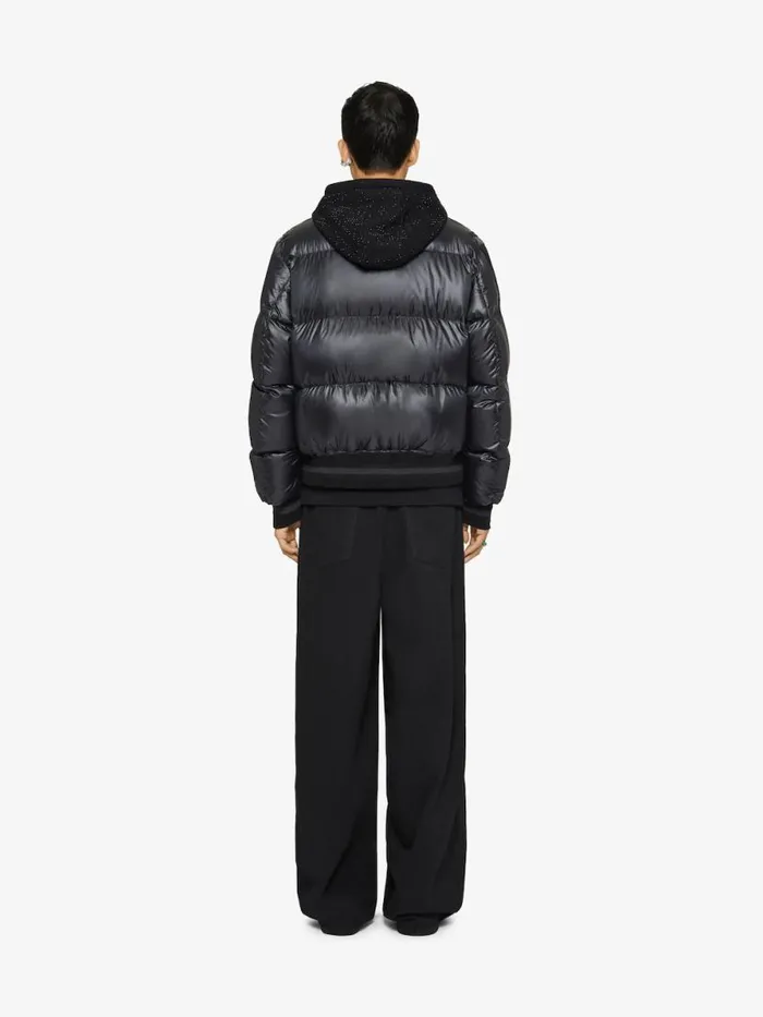 Men Outerwear and Blousons Givenchy Varsity Jacket In Wool With Puffer Sleeves And Back Blackgrey