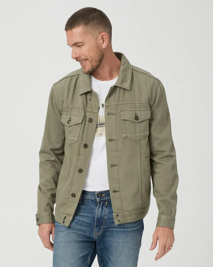 Men PAIGE Scout Jacket 8211 Vintage White Sage Jackets and Coats