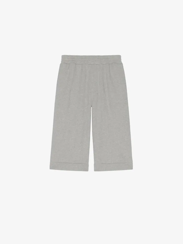 Men Pants and Shorts Givenchy 2in1 Detachable Pants In Fleece With Suspenders Light Grey Melange