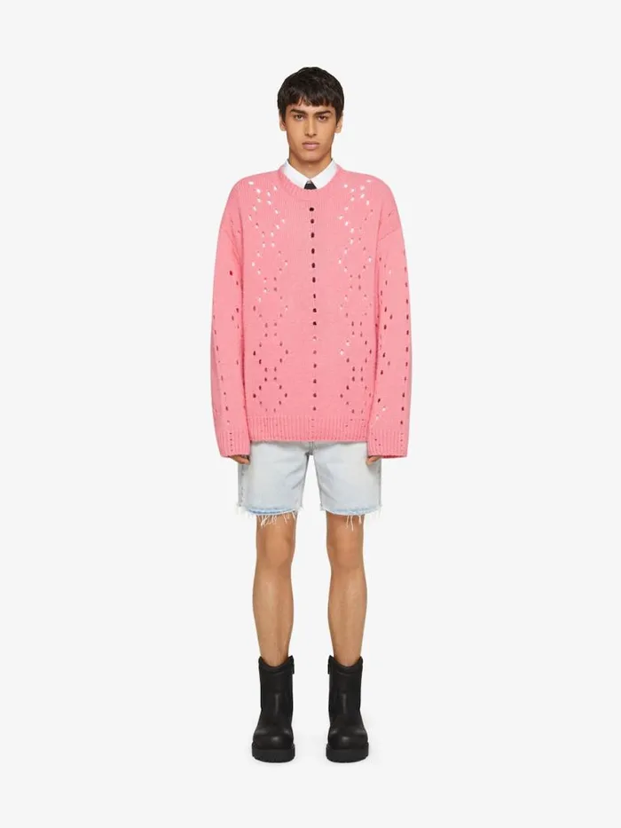 Men Pants and Shorts Givenchy Bermuda Shorts In Denim Pale Blue