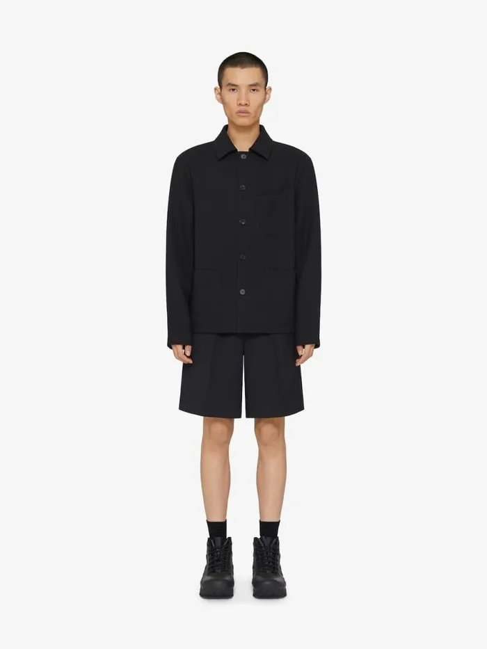 Men Pants and Shorts Givenchy Bermuda Shorts In Wool Black