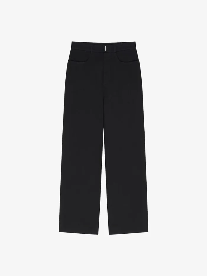 Men Pants and Shorts Givenchy Low Crotch Wide Jeans In Denim Black