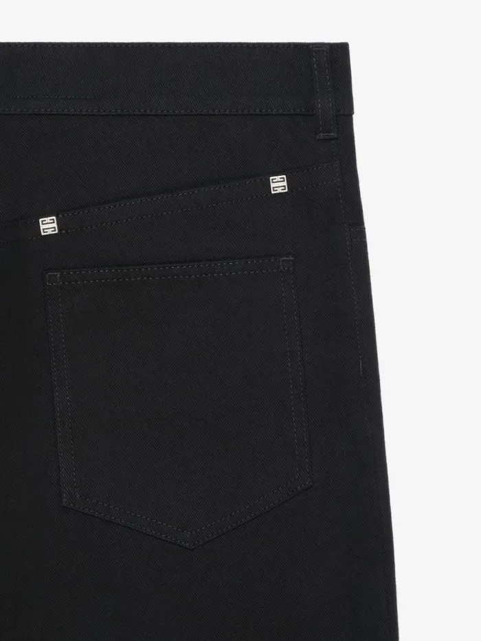 Men Pants and Shorts Givenchy Low Crotch Wide Jeans In Denim Black