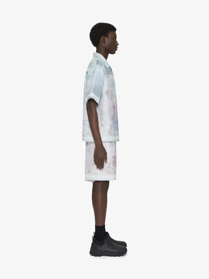 Men Pants and Shorts Givenchy Printed Bermuda Shorts In Silk Multicolored
