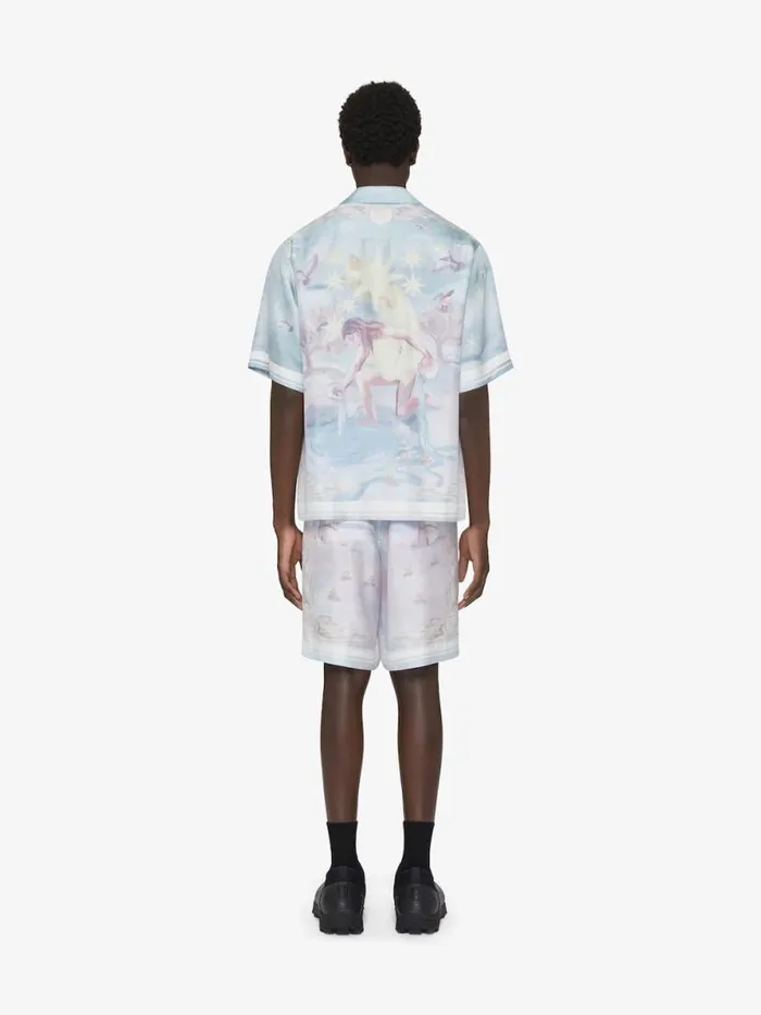 Men Pants and Shorts Givenchy Printed Bermuda Shorts In Silk Multicolored