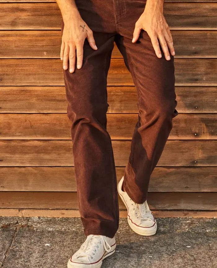 Men Pants Toad and Co Jet Cord Pant Lean Barnwood