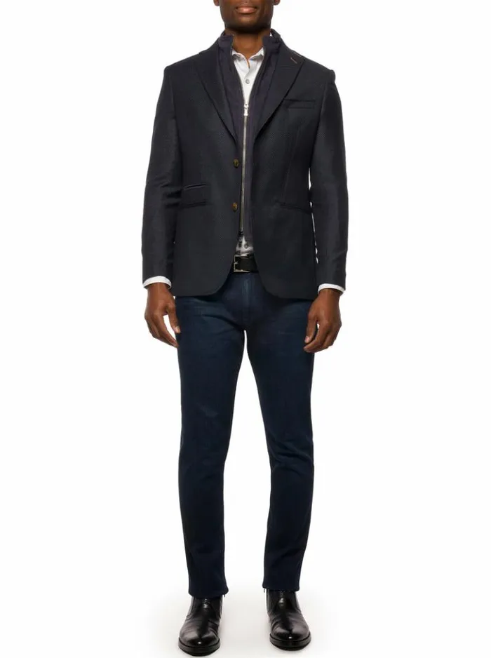 Men Robert Graham Blazers Uptown Xx Blazer Long Fit Navy
