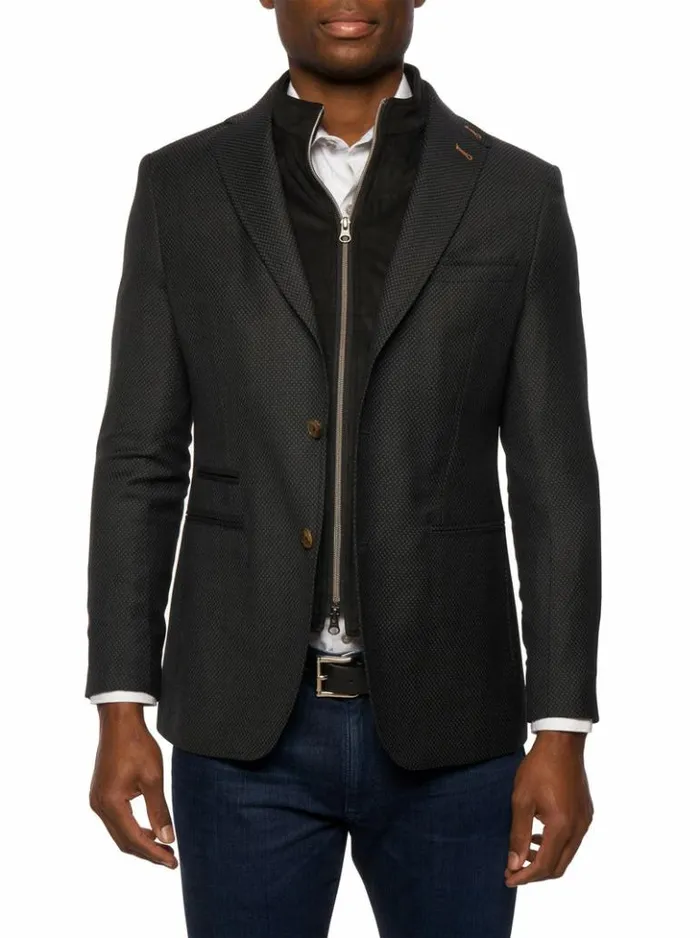 Men Robert Graham Blazers Uptown Xx Blazer Long Fit Navy