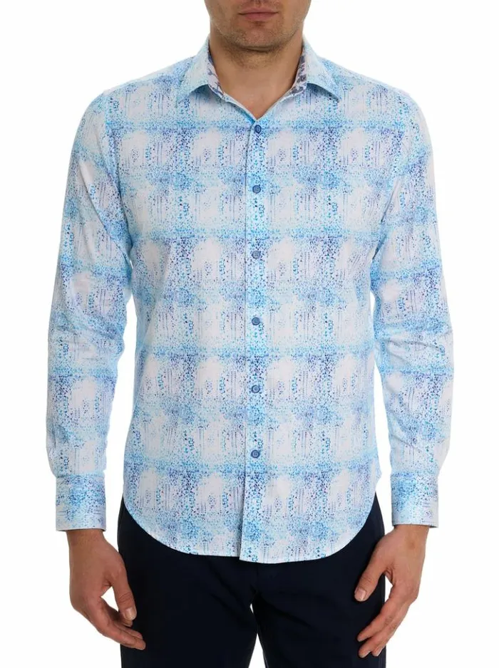 Men Robert Graham Button Down Shirts Dreamweaver Long Sleeve Button Down Shirt Teal Men Robert Graham Button Down Shirts Dreamweaver Long Sleeve Button Down Shirt Teal