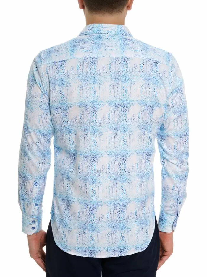 Men Robert Graham Button Down Shirts Dreamweaver Long Sleeve Button Down Shirt Teal