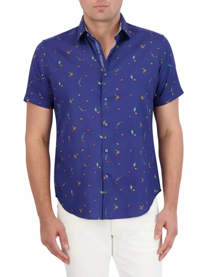 Men Robert Graham Button Down Shirts GoodNight Short Sleeve Button Down Shirt Classic Men Robert Graham Button Down Shirts GoodNight Short Sleeve Button Down Shirt Classic