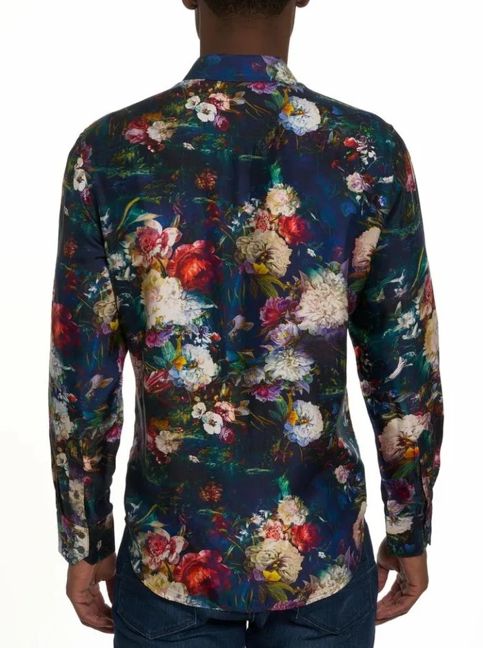Men Robert Graham Button Down Shirts Limited Edition Mystical Realm Long Sleeve Button Down Shirt Multi
