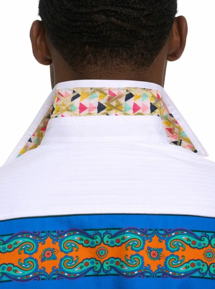 Men Robert Graham Button Down Shirts Limited Edition The Pleiades Long Sleeve Button Down Shirt White