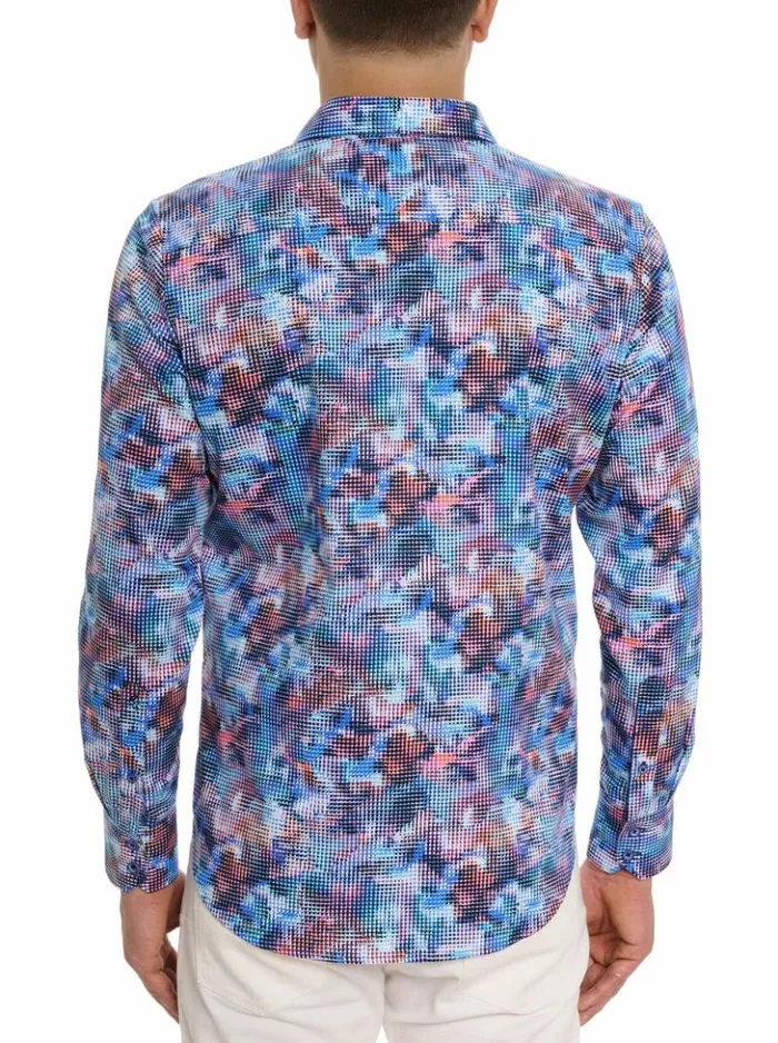 Men Robert Graham Button Down Shirts Outer Banks Long Sleeve Button Down Shirt Multi