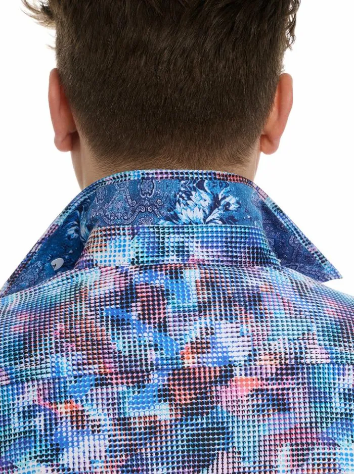Men Robert Graham Button Down Shirts Outer Banks Long Sleeve Button Down Shirt Multi