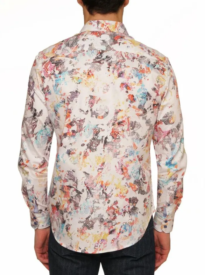 Men Robert Graham Button Down Shirts Splash Of Color Long Sleeve Button Down Shirt Multi