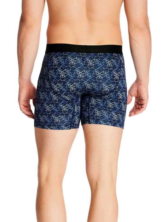 Men Robert Graham Pajamas and Underwear Blue Skull Boxer Blue