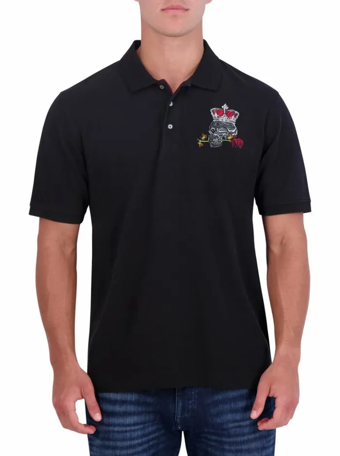 Men Robert Graham Polos and TShirts Arezzo Polo Black
