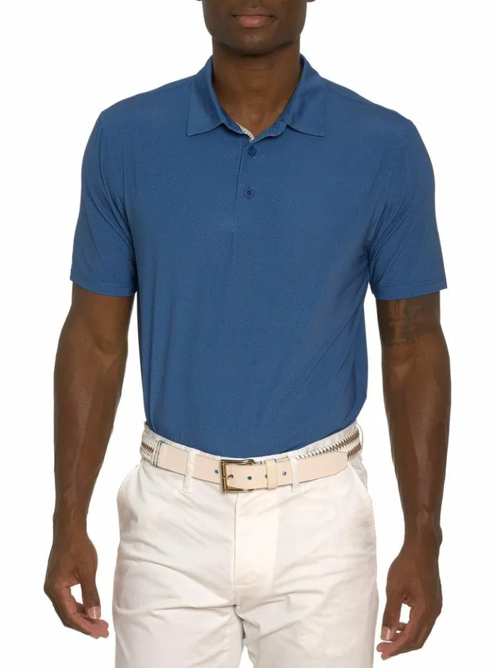 Men Robert Graham Polos and TShirts Hyde Performance Polo Black