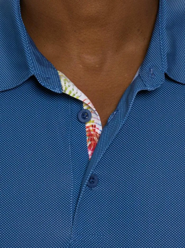 Men Robert Graham Polos and TShirts Hyde Performance Polo Black