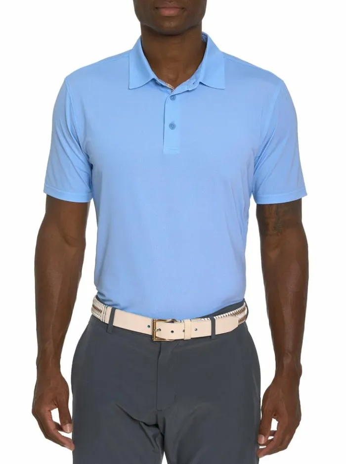 Men Robert Graham Polos and TShirts Hyde Performance Polo Black