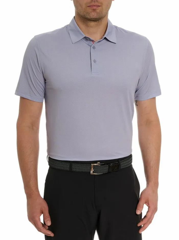 Men Robert Graham Polos and TShirts Hyde Performance Polo Grey