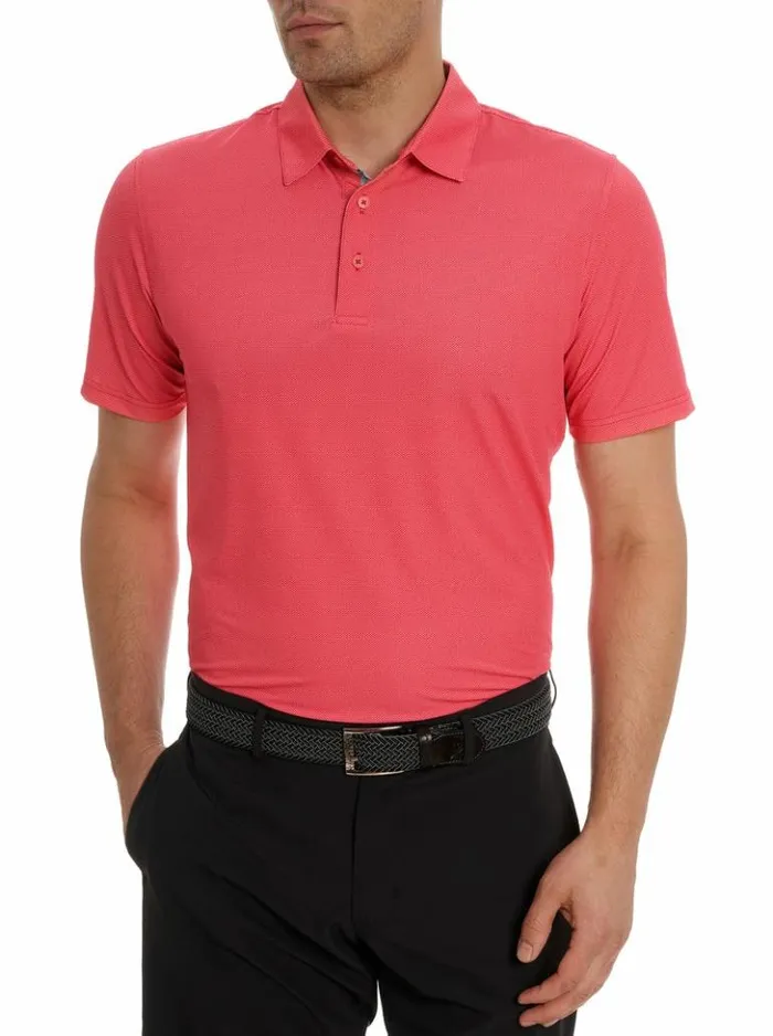 Men Robert Graham Polos and TShirts Hyde Performance Polo Grey