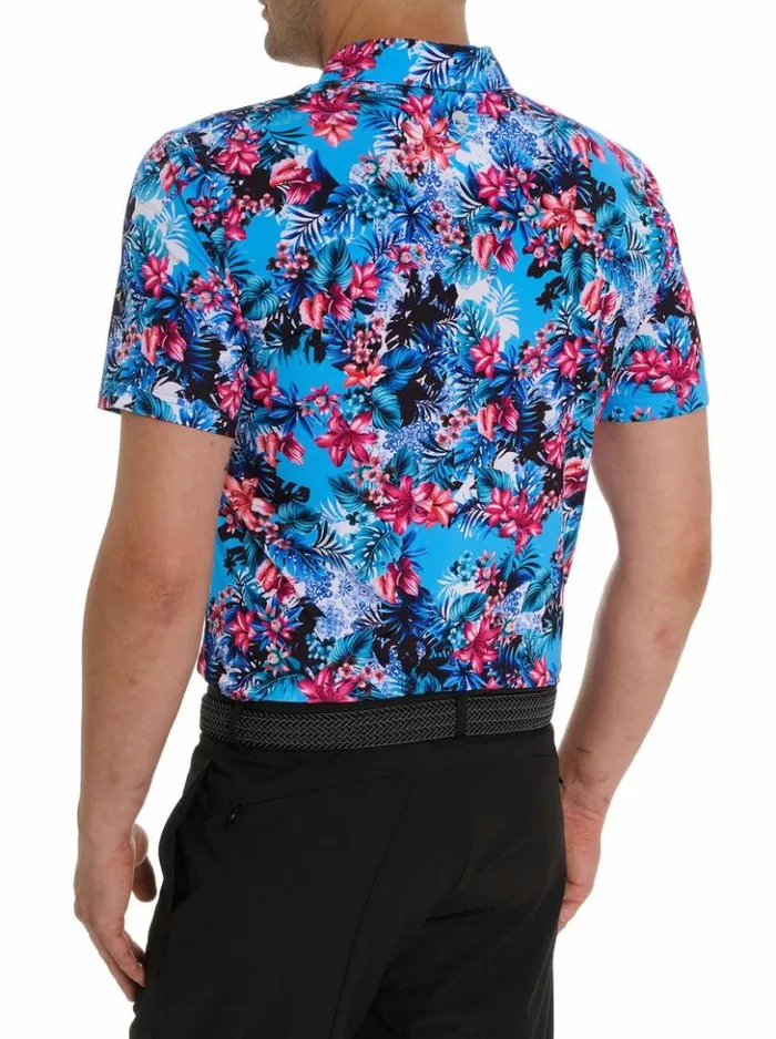 Men Robert Graham Polos and TShirts Island Time Polo Blue