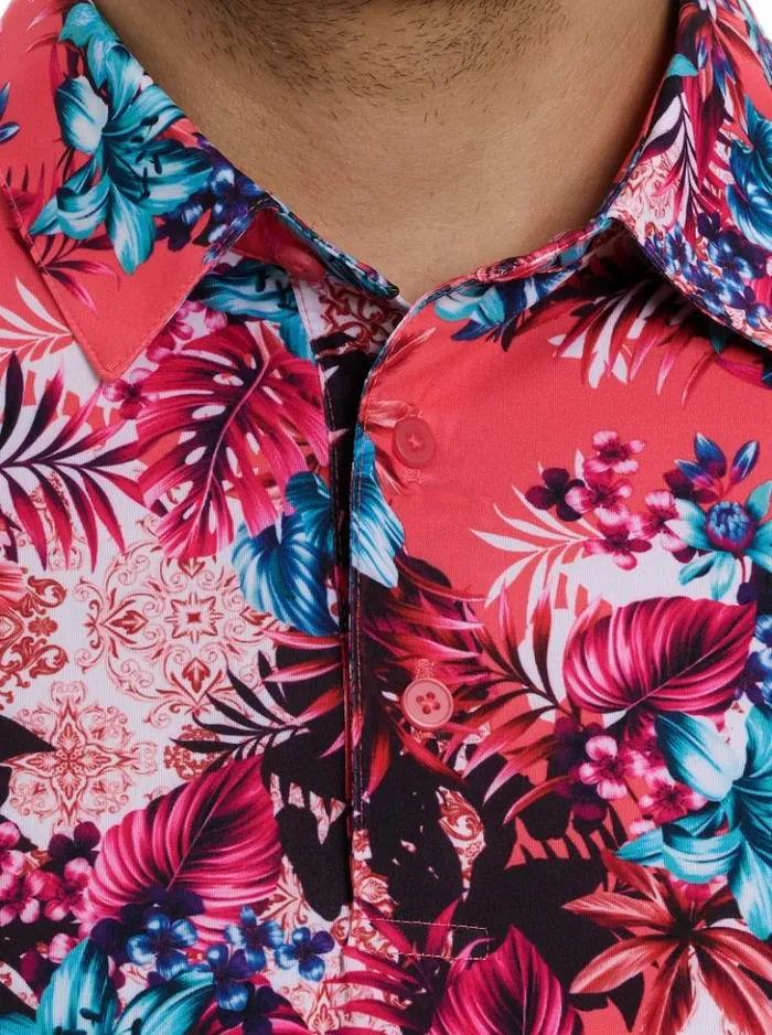 Men Robert Graham Polos and TShirts Island Time Polo Blue