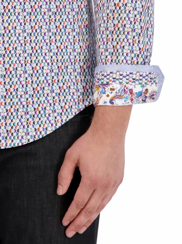 Men Robert Graham Sweaters and Knits Flamenco Motion Long Sleeve Knit Shirt Multi